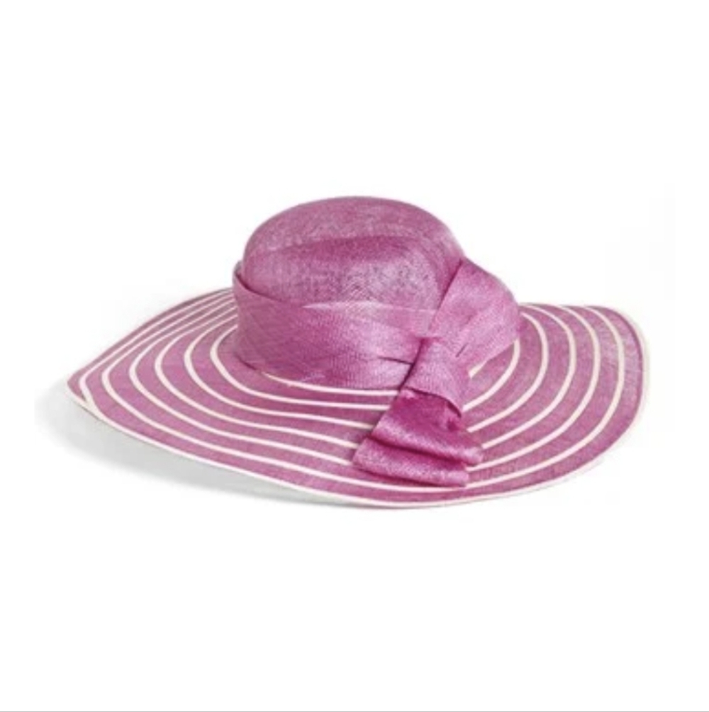 Nordstrom Drama Cinched Hat In Fuchsia - Kentucky Derby